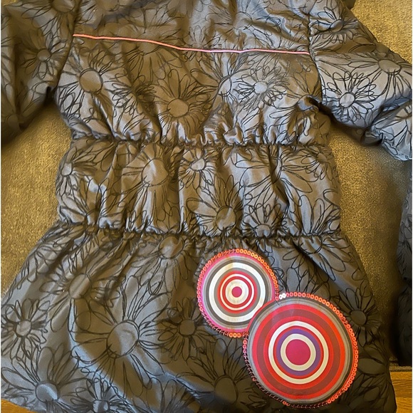 Desigual | Black Paisley Rick Puffer Coat - Girls - Picture 2 of 6